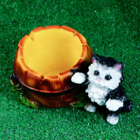 Фигурное кашпо "Котенок с бочкой" 23х14х15см