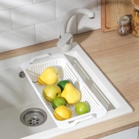 Мойка-сушилка раздвижная, 30×19,5 см, цвет белый Мойка-сушилка раздвижная, 30×19,5 см, цвет белый