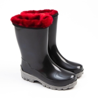 Сапоги детские утеплённые, размер 29, цвет чёрный/иск.мех МИКС, ПВХ