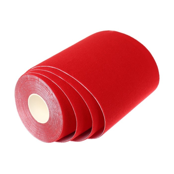 Кинезио - тейп, 10 см &times; 5 м, цвет красный