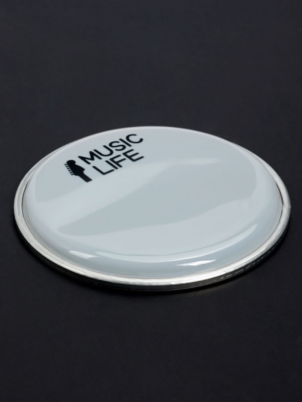 Пластик для барабана Music Life 6 дюймов, белый Пластик для барабана Music Life 6 дюймов, белый