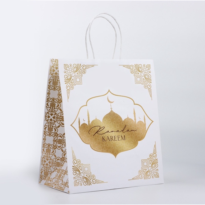 Пакет подарочный крафтовый Ramadan, 22 х 25 х 12 см