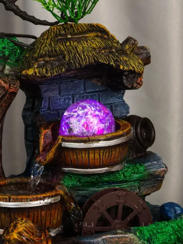 Фонтан "Хижина под деревом" 32х15х13 см (с подсветкой)