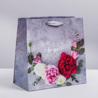 Пакет подарочный ламинированный квадратный, упаковка, &laquo;Лишь для тебя&raquo;, 22 х 22 х 11 см