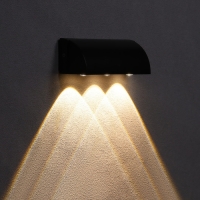 Светильник фасадный &laquo;Каскад&raquo;, FSD-093, 3 Вт, 3000К, 3 луча, IP65, 220 В, металл, черный