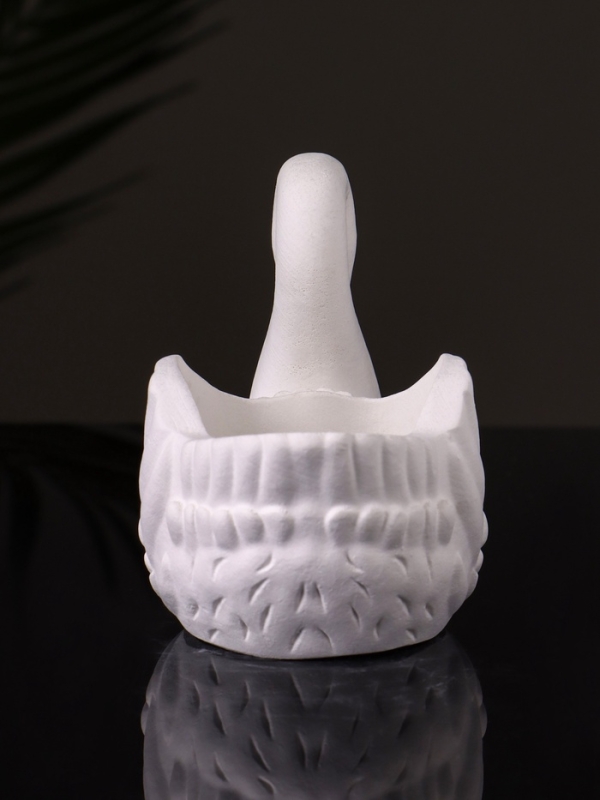 Кашпо "Лебедь" 9х10х6 см, натуральный