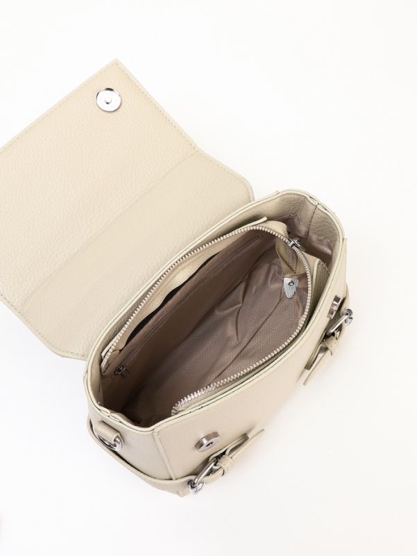 Сумка женская, 22*11*17, отд на молнии, длин ремень, серый