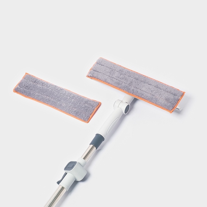 Оконная швабра с креплением на карманы 30х8 см, длина 103-145 см, 2 насадки, 45+180 поворот   107959