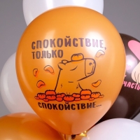 Шар латексный 12" "СДР! Капибара", 1 ст, 2 цв, набор 25 шт. МИКС