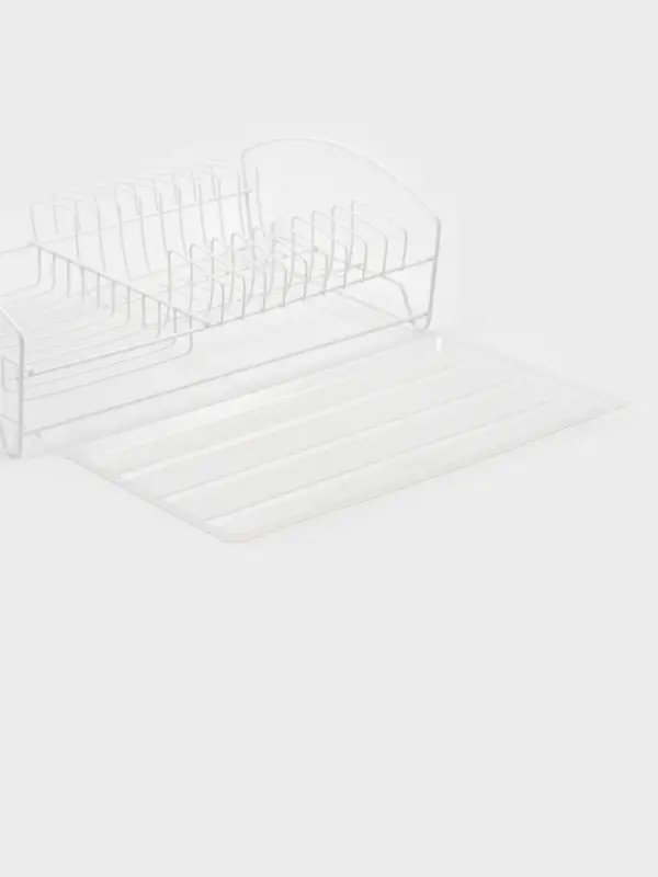 Сушилка для тарелок и кружек с поддоном 39*25*12 см, цвет белый
