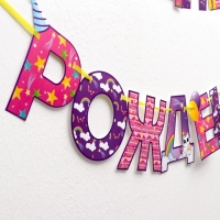 Гирлянда на ленте &laquo;С Днем Рождения!&raquo;, радужный котик, длина 250 см