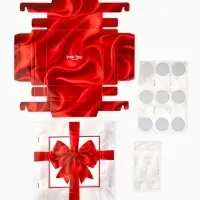 Коробка под 9 конфет со скретч-слоем &laquo;Бант&raquo;, 14.5 х 14.5 х 3.5 см
