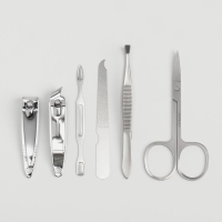 Набор маникюрный &laquo;NICE DAY&raquo;, 6 предметов, в футляре, цвет розовый