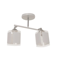 Люстра "Айрис" 2хЕ27 40Вт бело-хромовый 45х26х27 см BayerLux