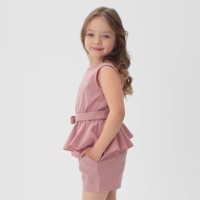 Комплект для девочки (топ и шорты) KAFTAN, р.36 (134-140), розовый Комплект для девочки (топ и шорты) KAFTAN, р.36 (134-140), розовый