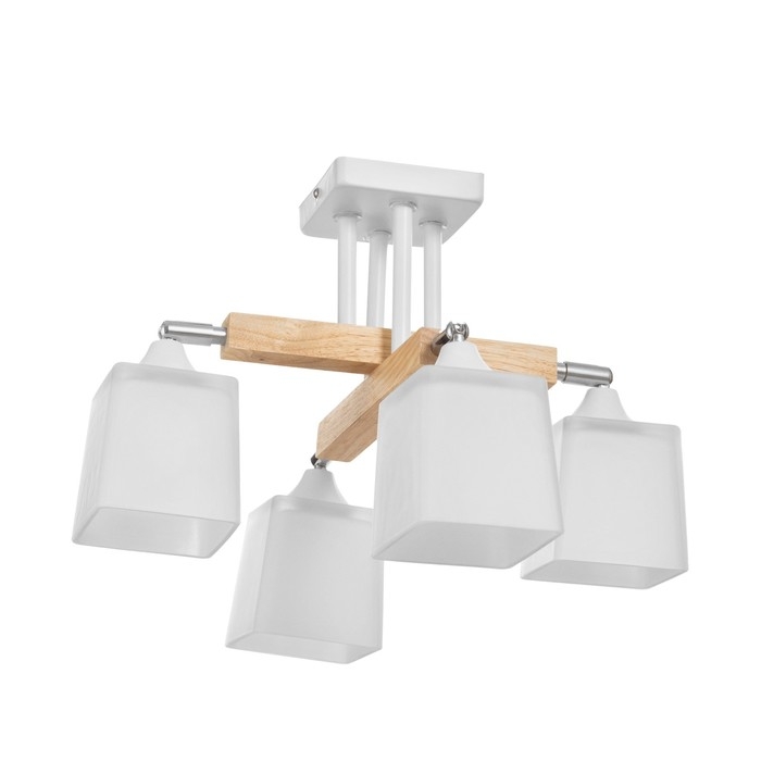 Люстра потолочная Тоскана 4хE27 40Вт Белый, дерево Люстра потолочная Тоскана 4хE27 40Вт Белый, дерево