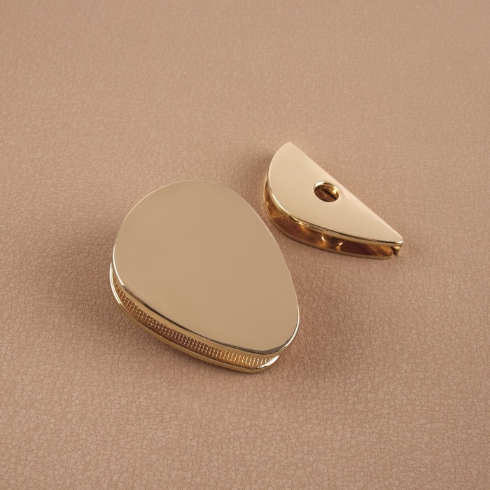 Застёжка для сумки, 4,8 &times; 3,5 см, цвет золотой