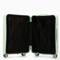 Чемодан 24", PС, 42*27*66, отд на молнии, код замок, 4 колеса, св. зеленый