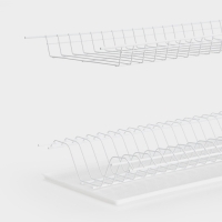 Сушилка для посуды с поддоном для шкафа 60 см, 56.5&times;25.6 см, белая