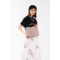 Сумка-тоут Miss Bag на молнии, цвет пудра Сумка-тоут Miss Bag на молнии, цвет пудра