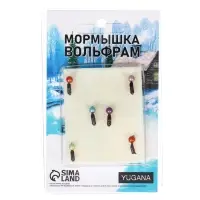 Мормышка Столбик чёрный, красное брюшко + шар 3D, вес 0.3 г