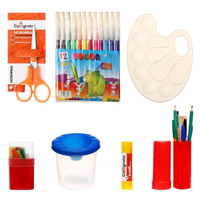 Набор первоклассника в папке Calligrata &laquo;Корги&raquo;, 70 предметов, с пособиями