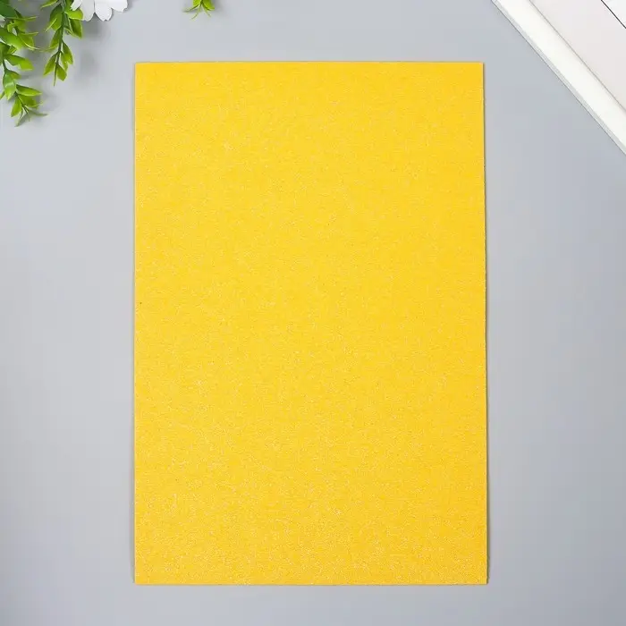 Фоамиран глиттерный Magic 4 Hobby 2 мм, цв.темно-желтый, 20х30 см