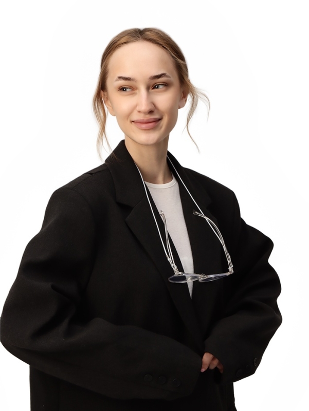 Шнурок для очков на шею 70 см силиконовый, серый