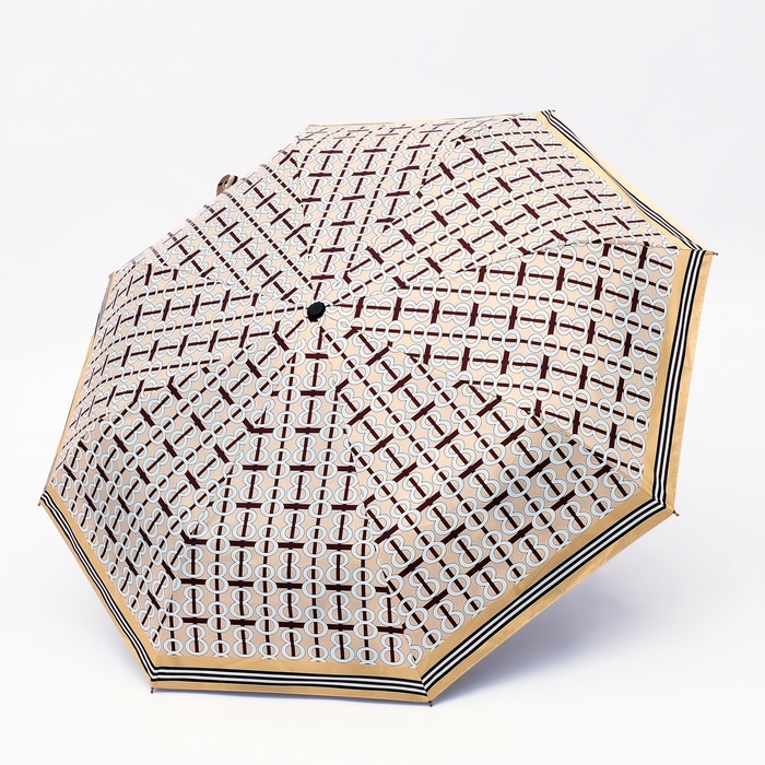 Зонт автоматический &laquo;Геометрия&raquo;, эпонж, 3 сложения, 8 спиц, R = 48/55 см, D = 110 см, цвет МИКС