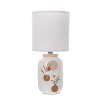 Настольная лампа с абажуром RISALUX «Ивелли», Е14, 40 Вт, белый, 13×13×27 см Настольная лампа с абажуром RISALUX «Ивелли», Е14, 40 Вт, белый, 13×13×27 см