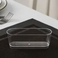 Креманка пластиковая одноразовая овальная &laquo;Лимончелло&raquo;, 100 мл, прозрачная