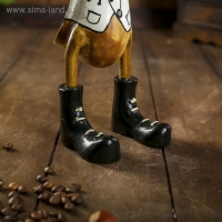 Сувенир дерево "Утка в белом пиджаке" 13х9х27 см