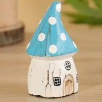 Сувенир "Гномий домик" дерево 5,5х5,5х10 см, цв. бело-синий