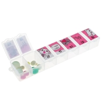 Таблетница «Котики», 7 секций, русские буквы, 15,5 х 3,4 см. Таблетница «Котики», 7 секций, русские буквы, 15,5 х 3,4 см.