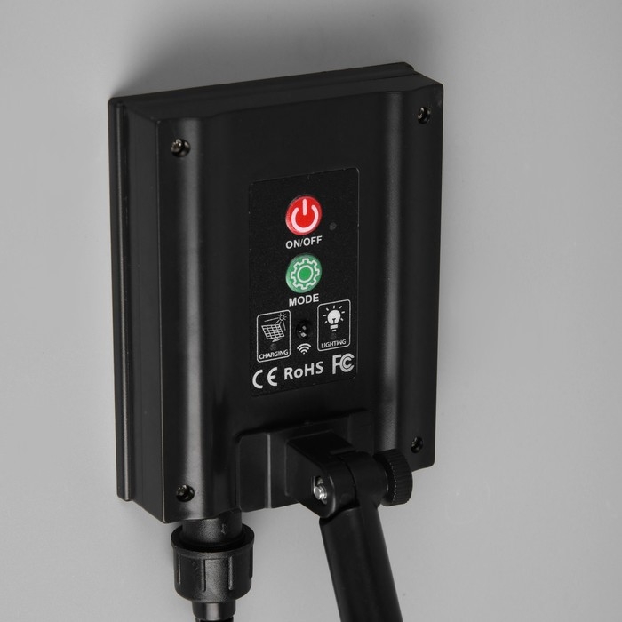 Гирлянда &laquo;Нить&raquo; 5.4 м с насадками &laquo;Диско-шары&raquo;, IP44, тёмная нить, 10 LED, свечение красное/тёплое белое, солнечная батарея