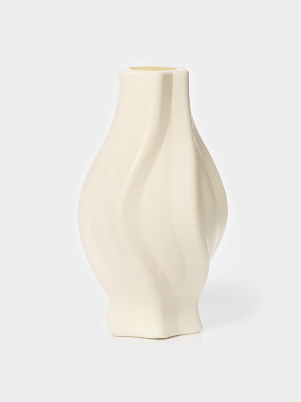 Ваза для цветов, пластик, 13.5×13.5×25 см, белый Ваза для цветов, пластик, 13.5×13.5×25 см, белый