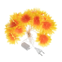 Декоративная подсветка "Астры" 20хLED 4000К 5м оранжевый 500х9х9см RISALUX