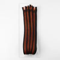 Молния &laquo;Трактор&raquo;, №5, разъёмная, замок автомат, 80 см, чёрная, оранжевая