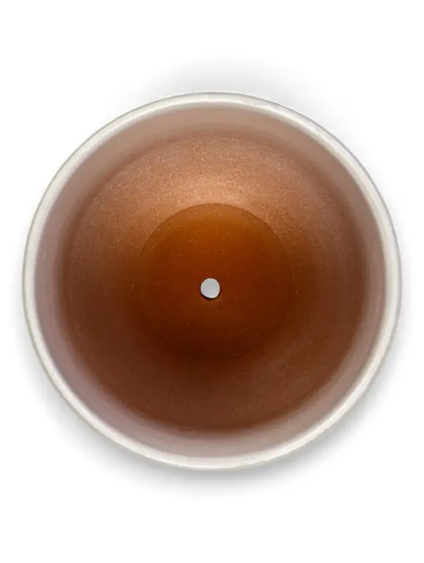 Горшок цветочный с поддоном 1,6 л, d15/h13 см белый керамика, "Перл" (М)