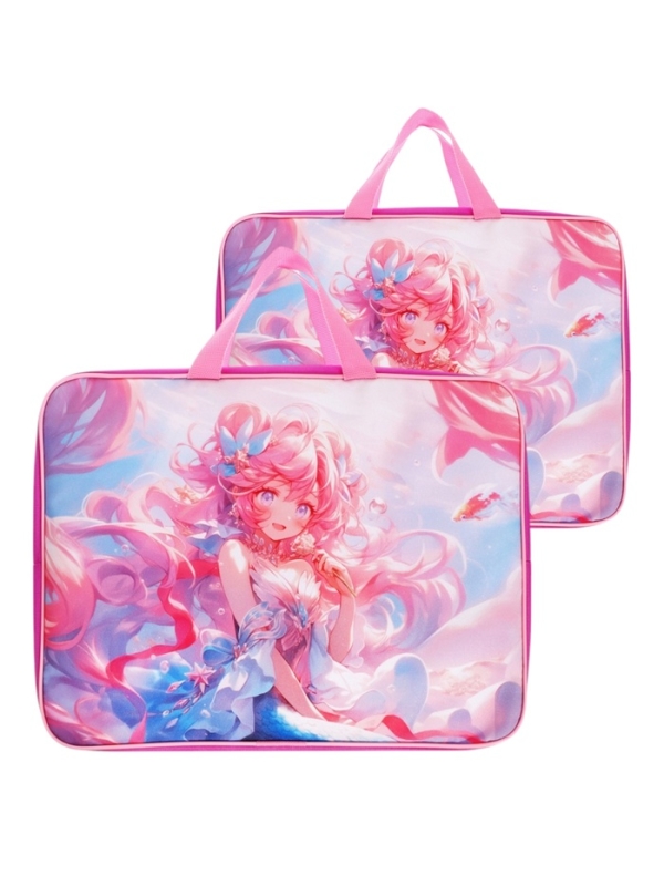 Папка с ручками текстильная А4, 360&times;245&times;70 мм, Calligrata TOP &laquo;Подводная сказка&raquo;