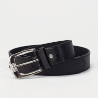 Ремень мужской, ширина 3,6 см, винт, пряжка металл, цвет чёрный