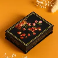 Шкатулка &laquo;Тюльпаны&raquo;, 10&times;14 см, лаковая миниатюра