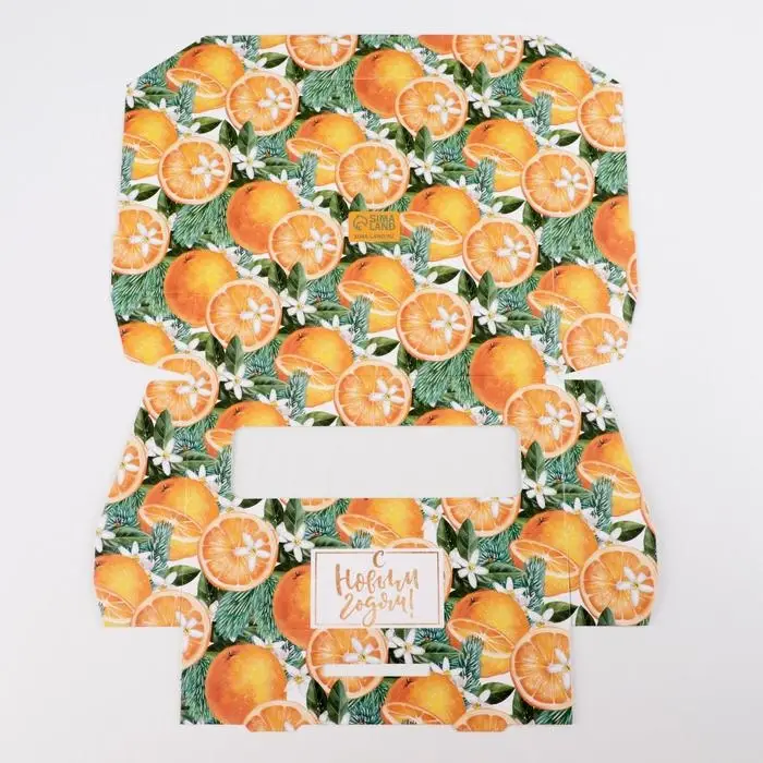 Коробка складная &laquo;Мандариновое настроение&raquo;, 17 х 7 х 4 см