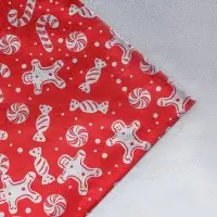 Плёнка упаковочная фольгированная &laquo;Снеговик&raquo;, 70&times;50 см, красный