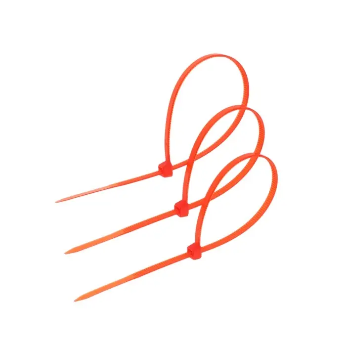 Хомут нейлоновый для стяжки, ТУНДРА, 3.6&times;200 мм, красный, 25 шт.