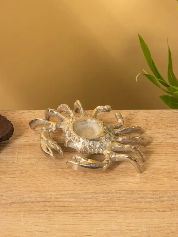 Подсвечник &laquo;Крабик&raquo;, 19&times;13&times;3.5 см, алюминий