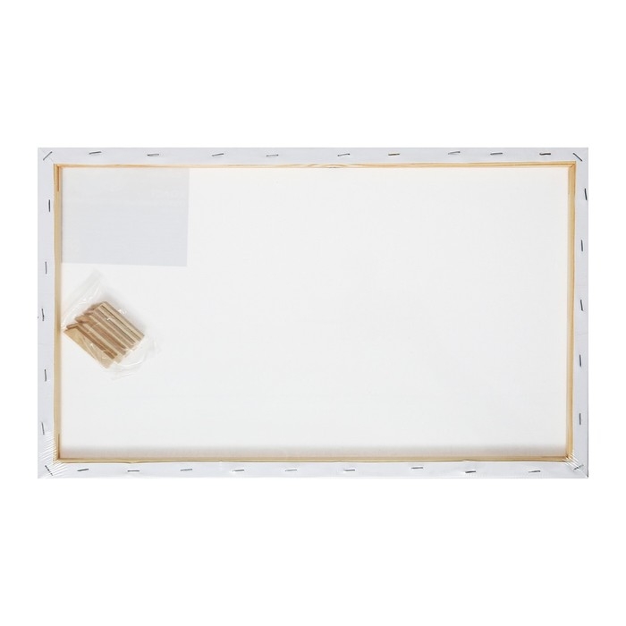 Холст на подрамнике 1,6х30х50 см, хлопок 100%, акриловый грунт, мелкозернистый, 280г/м&sup2;