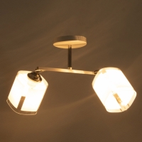 Люстра "Айрис" 2хЕ27 40Вт бело-хромовый 45х26х27 см BayerLux