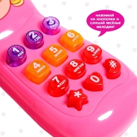 Телефончик музыкальный &laquo;Маленькая принцесса&raquo;, световые эффекты, русская озвучка, работает от батареек