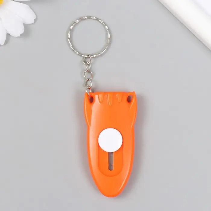 Брелок для ключей на кольце &laquo;Ракета&raquo;, канцелярский нож, пластик, 3&times;6 см, МИКС